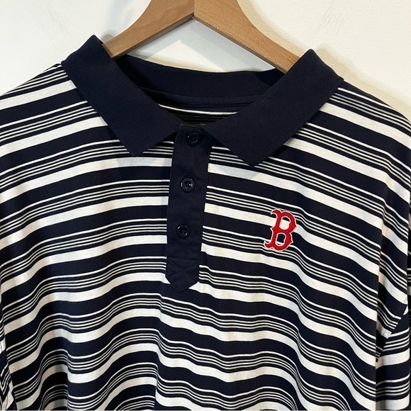 Men’s | MLB Boston Red Sox Striped Polo | XXL - Picture 3 of 7